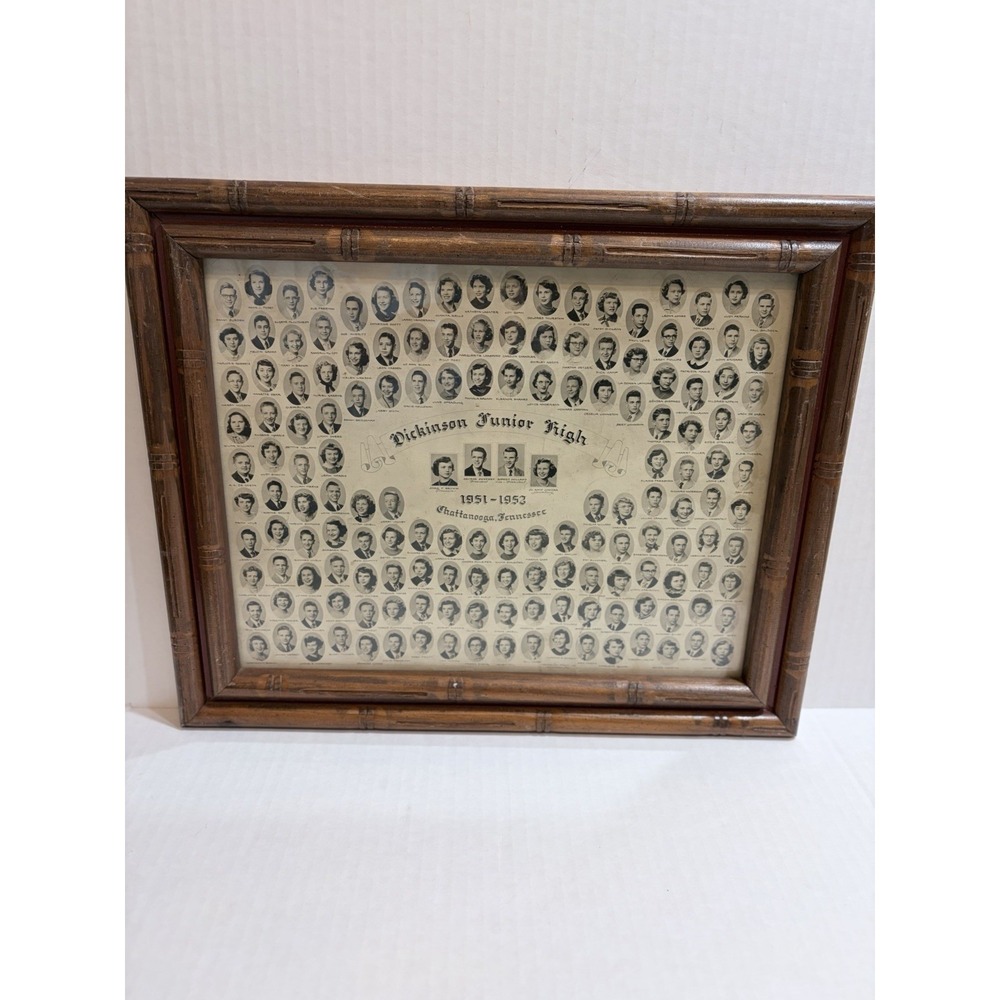 Dickinson Junior High Framed Class Photo Collage 1951-1952 Chattanooga TN